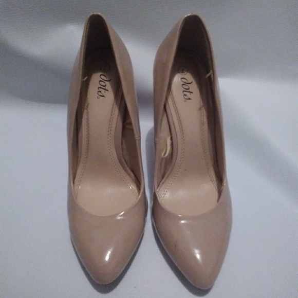 Tan Closed-Toe Pumps - Picture 1 of 2